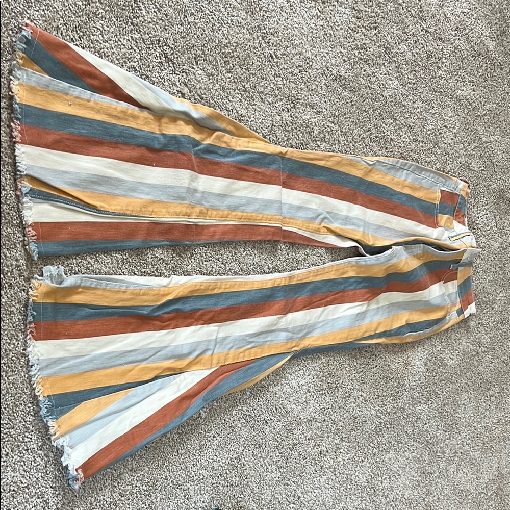 Striped Flared Pants